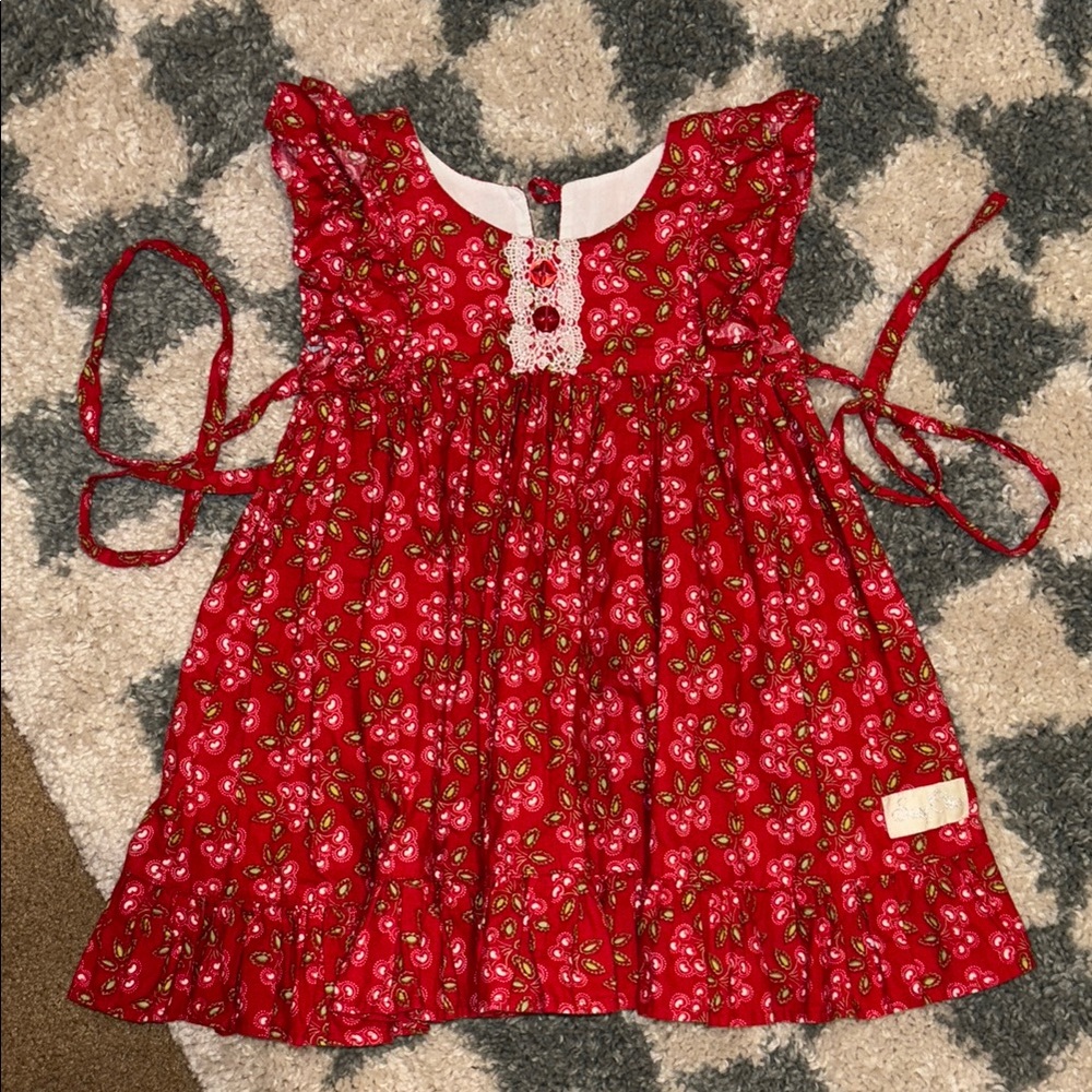 Red Floral Baby Dress